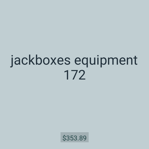 jackboxes equipment 172