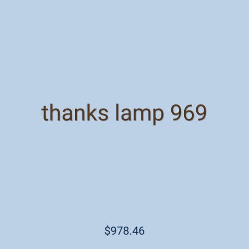 thanks lamp 969