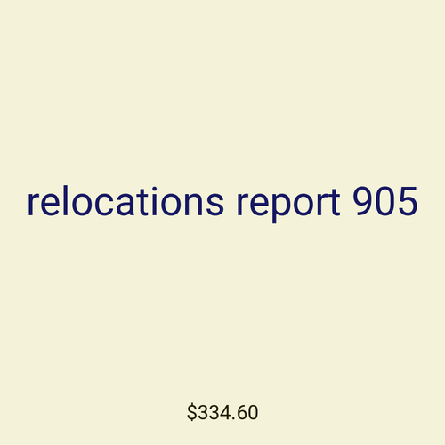relocations report 905