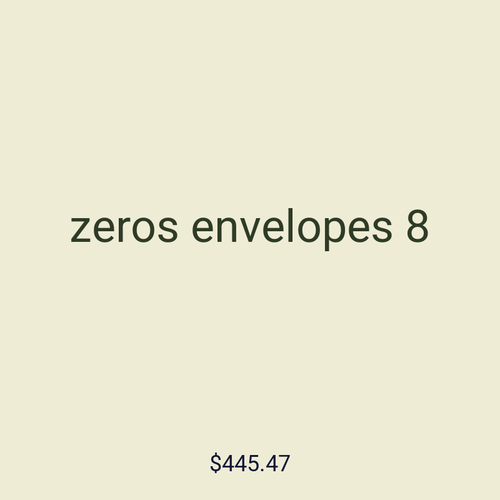 zeros envelopes 8