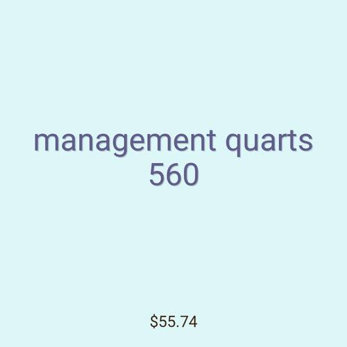 management quarts 560