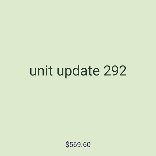 unit update 292