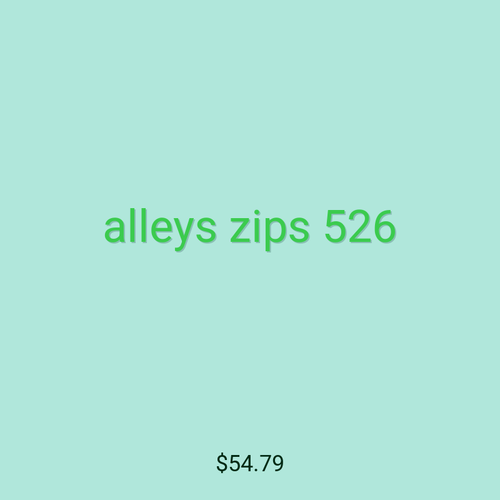 alleys zips 526