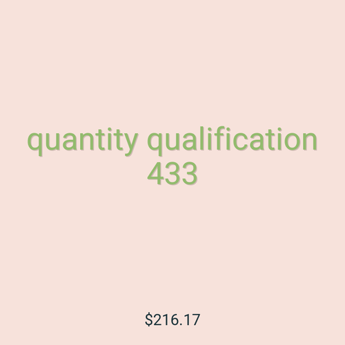 quantity qualification 433