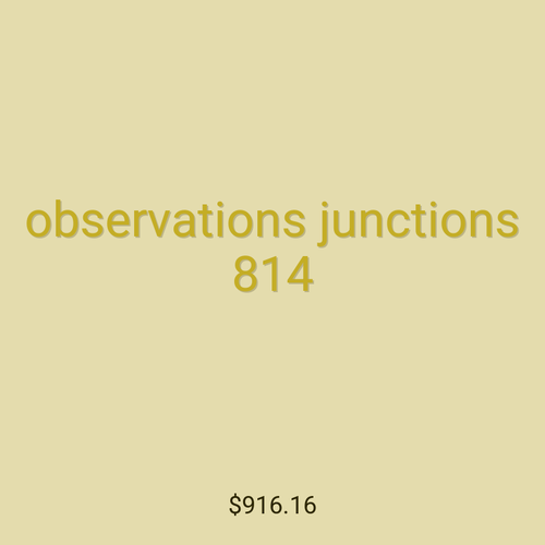 observations junctions 814