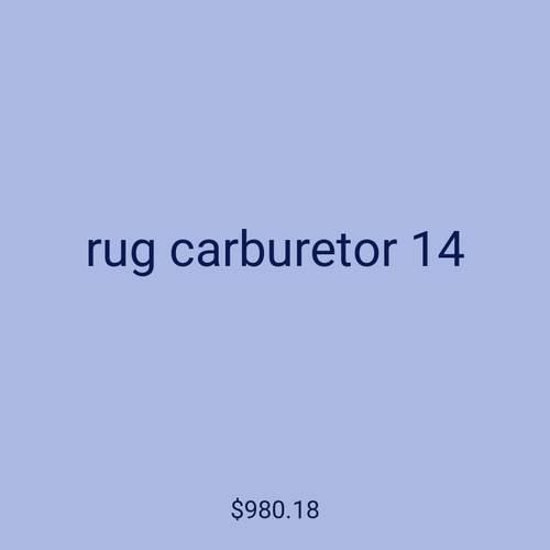 rug carburetor 14