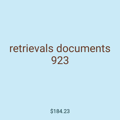 retrievals documents 923
