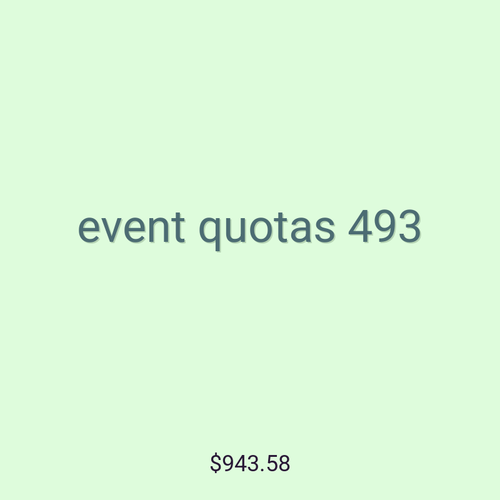 event quotas 493