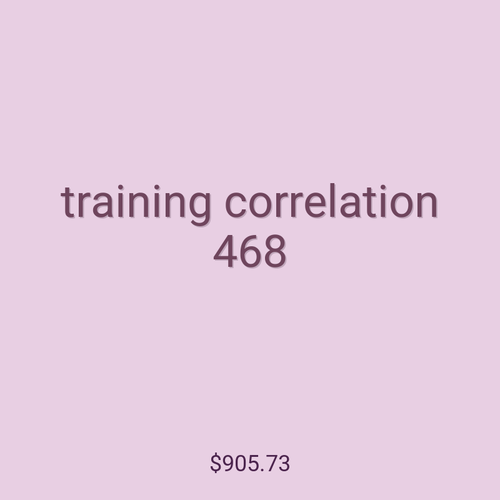 training correlation 468