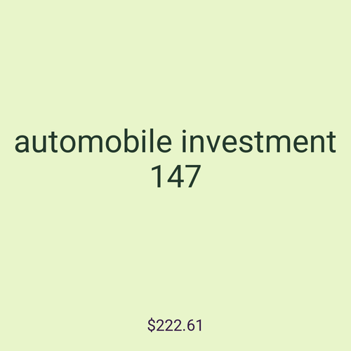automobile investment 147
