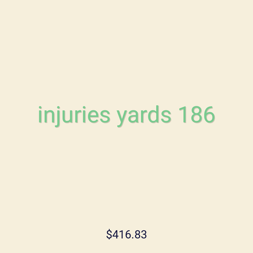 injuries yards 186
