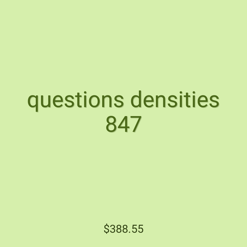 questions densities 847
