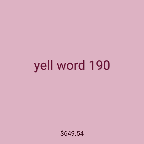 yell word 190