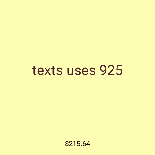 texts uses 925