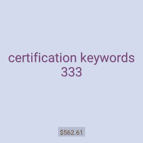 certification keywords 333