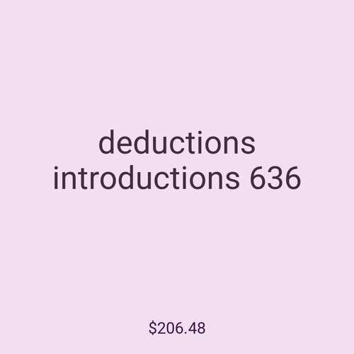 deductions introductions 636