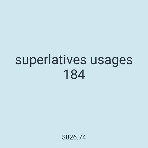 superlatives usages 184