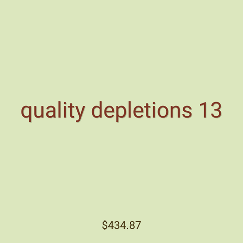 quality depletions 13