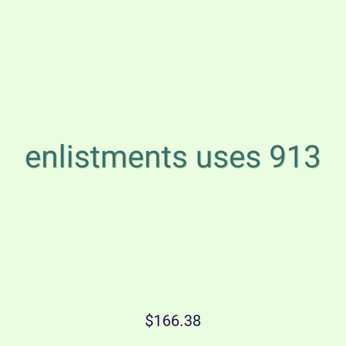 enlistments uses 913