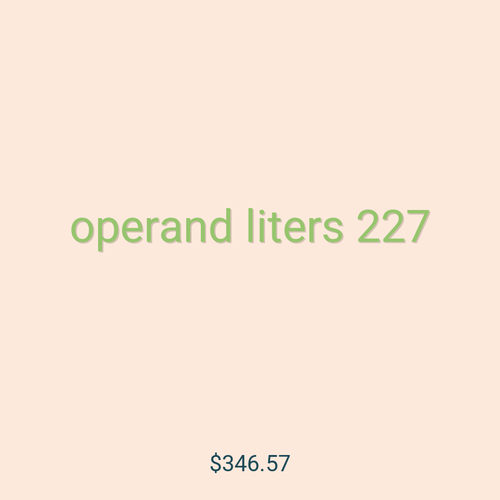 operand liters 227
