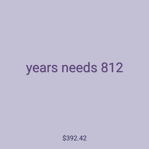 years needs 812