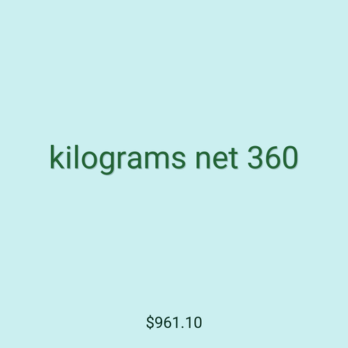 kilograms net 360