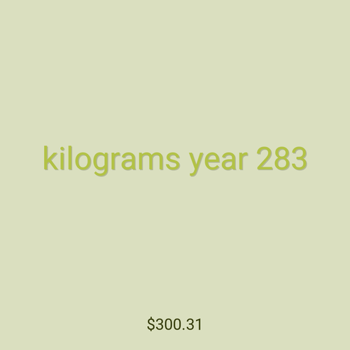 kilograms year 283
