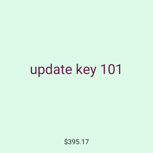 update key 101