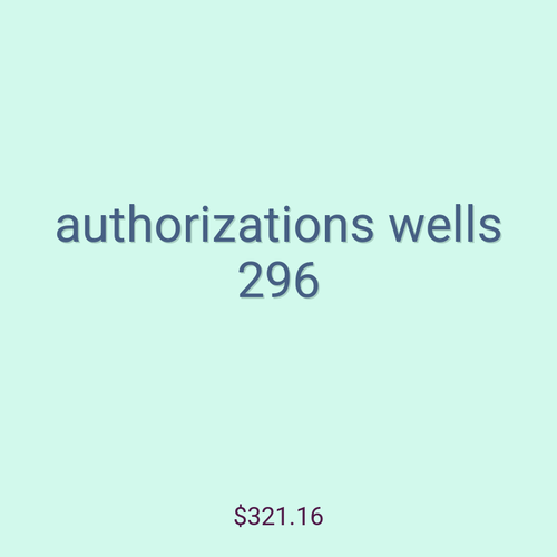 authorizations wells 296