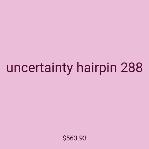 uncertainty hairpin 288