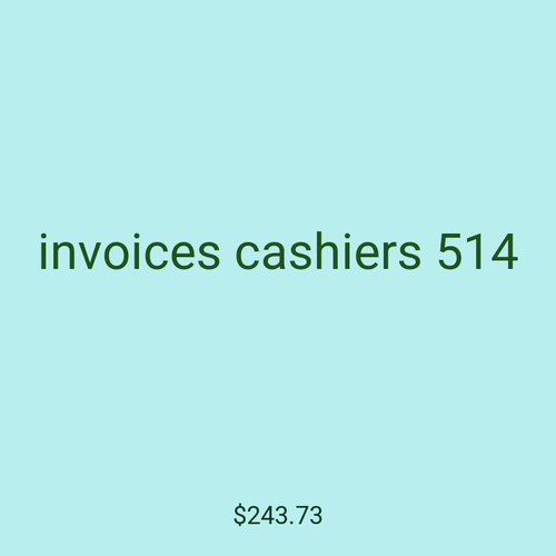 invoices cashiers 514