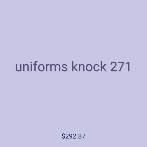 uniforms knock 271