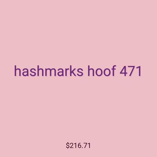 hashmarks hoof 471