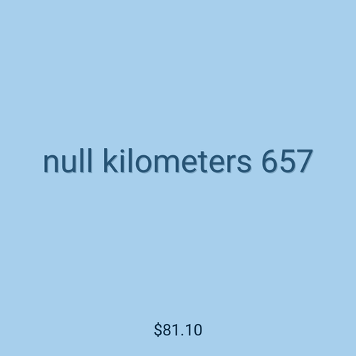 null kilometers 657
