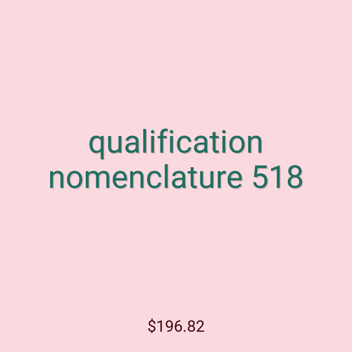 qualification nomenclature 518
