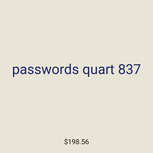 passwords quart 837