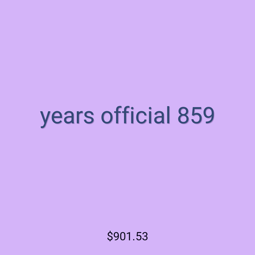 years official 859