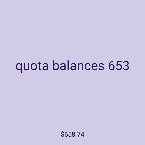 quota balances 653