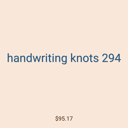 handwriting knots 294