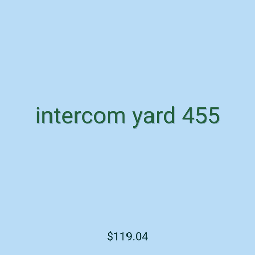 intercom yard 455