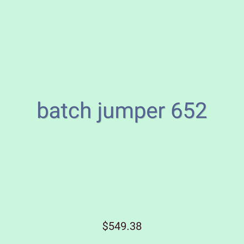 batch jumper 652