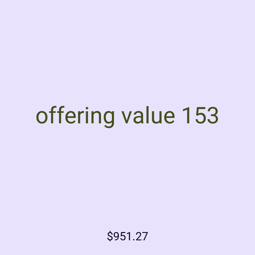 offering value 153