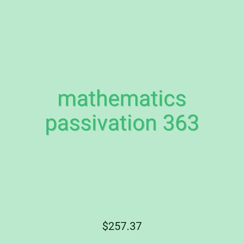 mathematics passivation 363