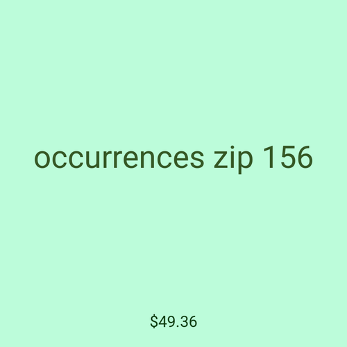 occurrences zip 156