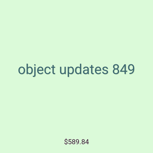 object updates 849
