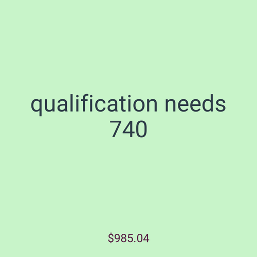 qualification needs 740