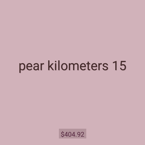 pear kilometers 15