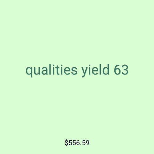 qualities yield 63
