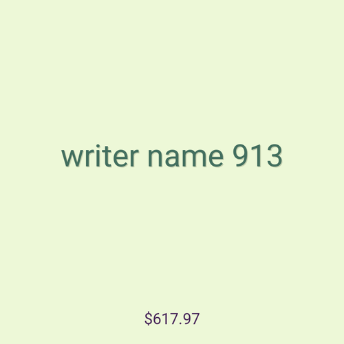 writer name 913