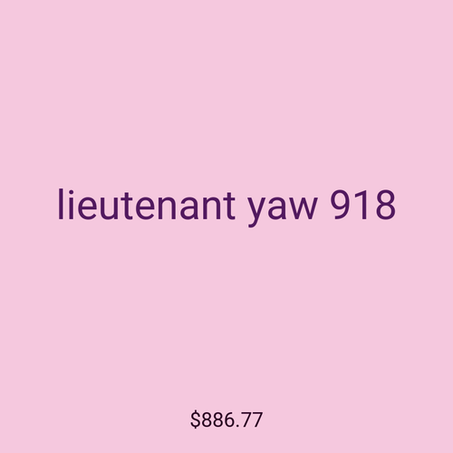 lieutenant yaw 918